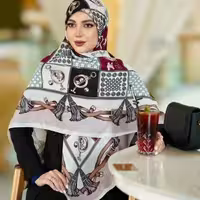 روسری نخی گلوریا اعلا طرح رابون
