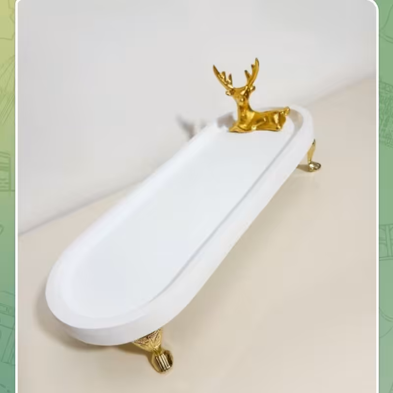 سینی خرما خوری.سینی بیضی.سینی پایه دار.سایز 9 در23  سانتیمتر