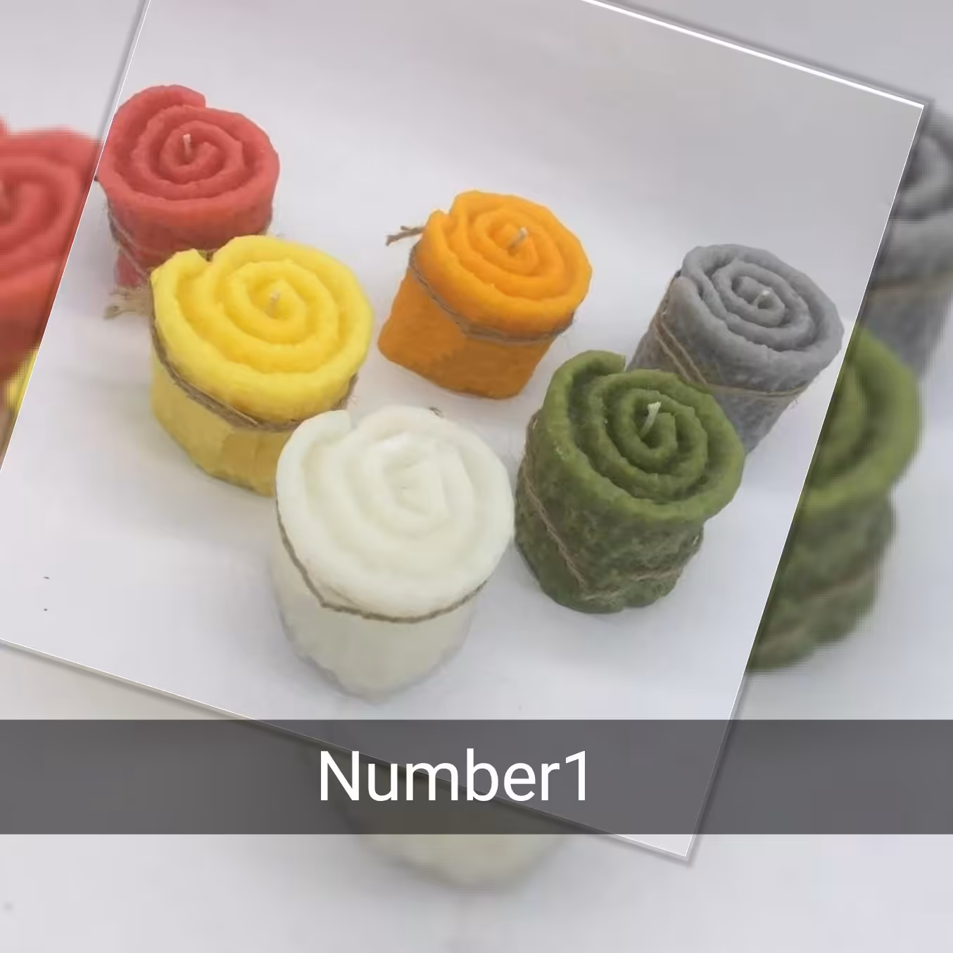 شمع طرح حوله معطر 6 رنگ بصورت عمده