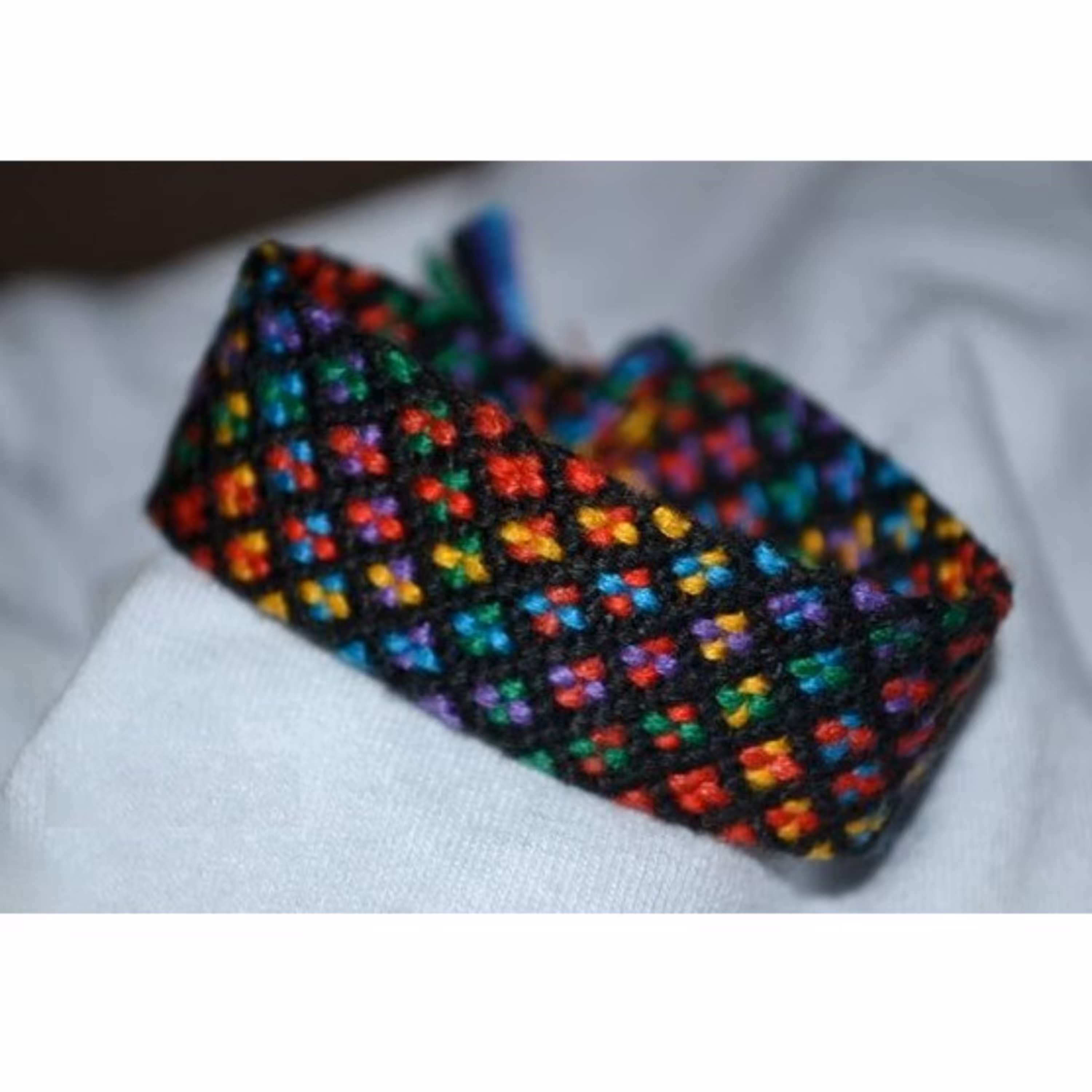 دستبند دوستی طرح چارخونه رنگارنگ کد 115