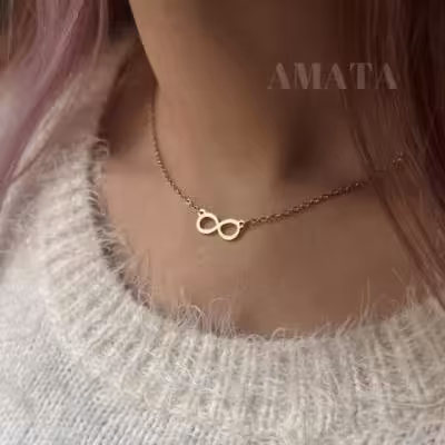 گردنبند استیل ظریف بی نهایت