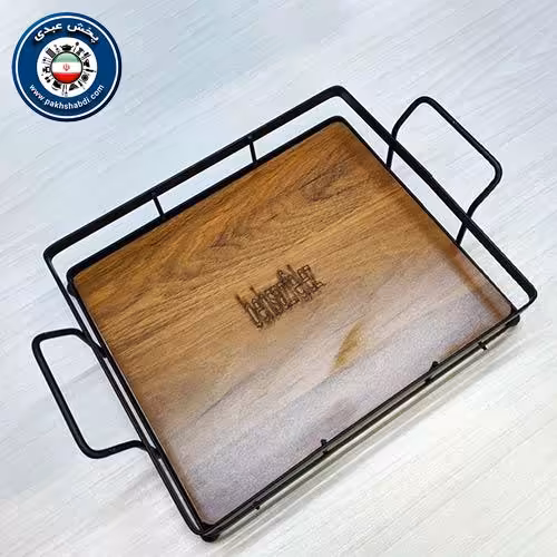 سبد پذیرایی مربع تسمه ای مدل خوش