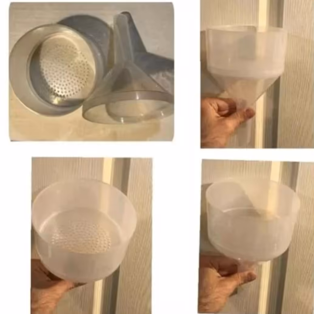 قیف دو تیکه تقطیر پلاستیکی ساخت فیلتر  15 سانت