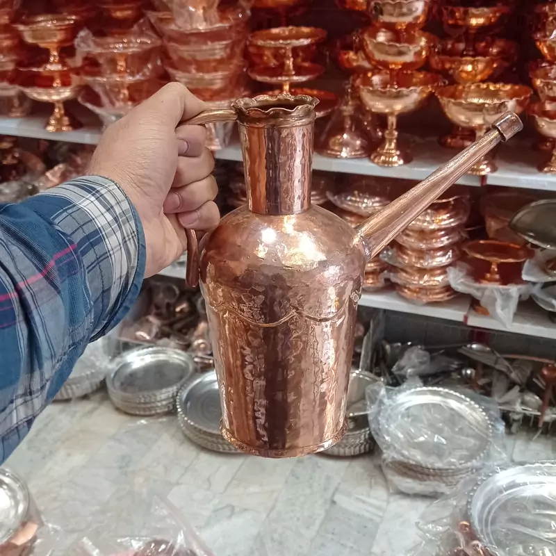 آفتابه مسی نانو دست ساز زنجان