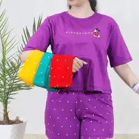 ست کراپ شرتک میکی موس مناسب سایز 36 تا 44  جنس نخ پنبه