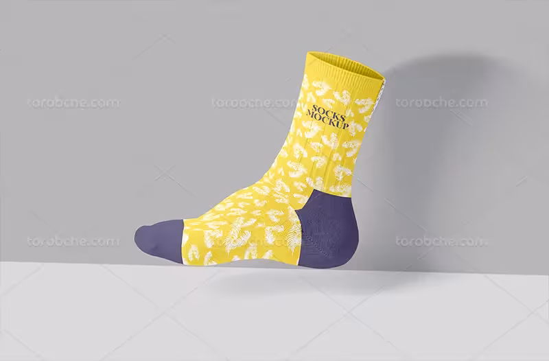موکاپ PSD جوراب | گرافیک با طعم تربچه