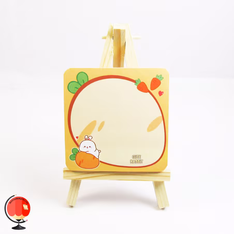نوت بوم پایه چوبی 10×10 طرح خرگوش سویل