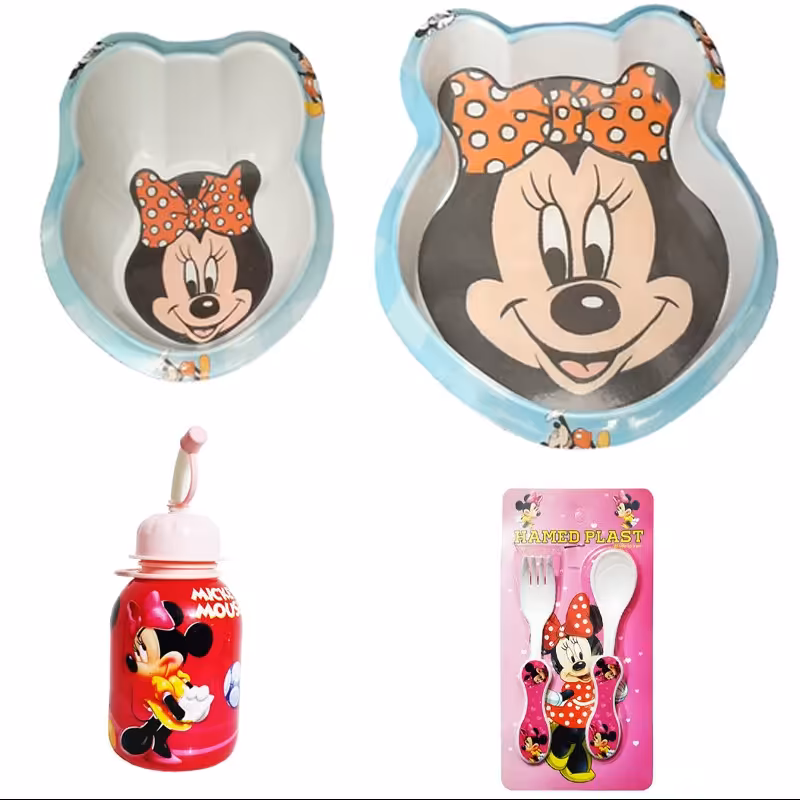 سرویس غذا خوری کودک 5 پارچه طرح میکی موس کد Rbay55