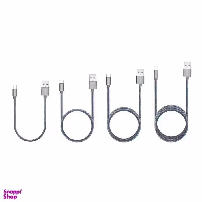 کابل تبدیل USB به USB - C کلومن مدل KD - 19 مجموعه 4 عددی