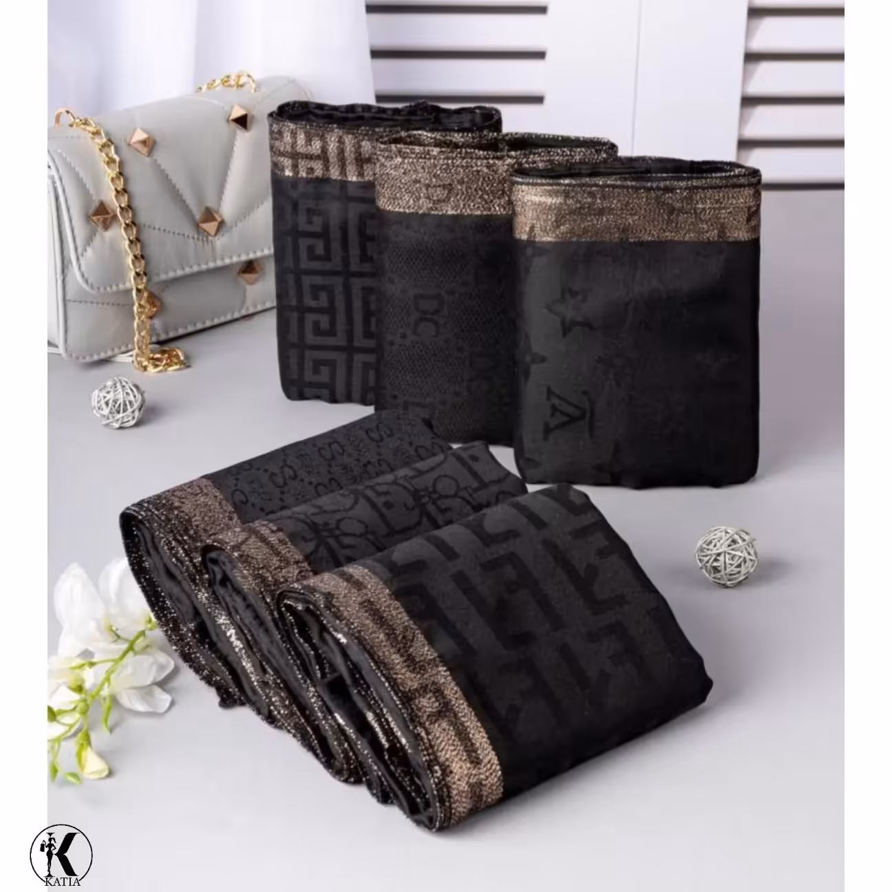 روسری ویسکوز ابریشم لمه دار