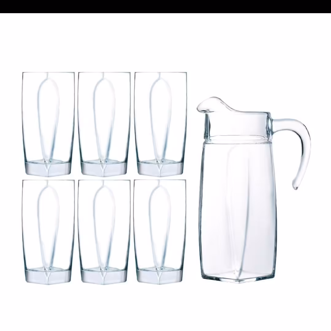 پارچ و لیوان لومینارک فرانسه مدل flame به همراه ارسال رایگان 