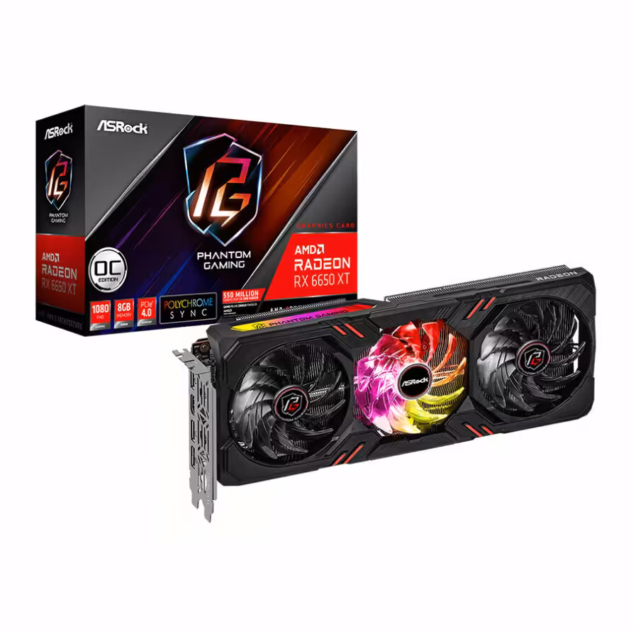 کارت گرافیک ازراک Radeon RX 6650 XT Phantom Gaming D 8GB