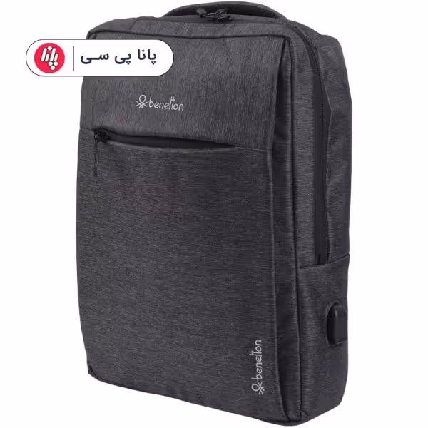 کوله پشتی لپتاپ Benetton B073 خاکستری تیره