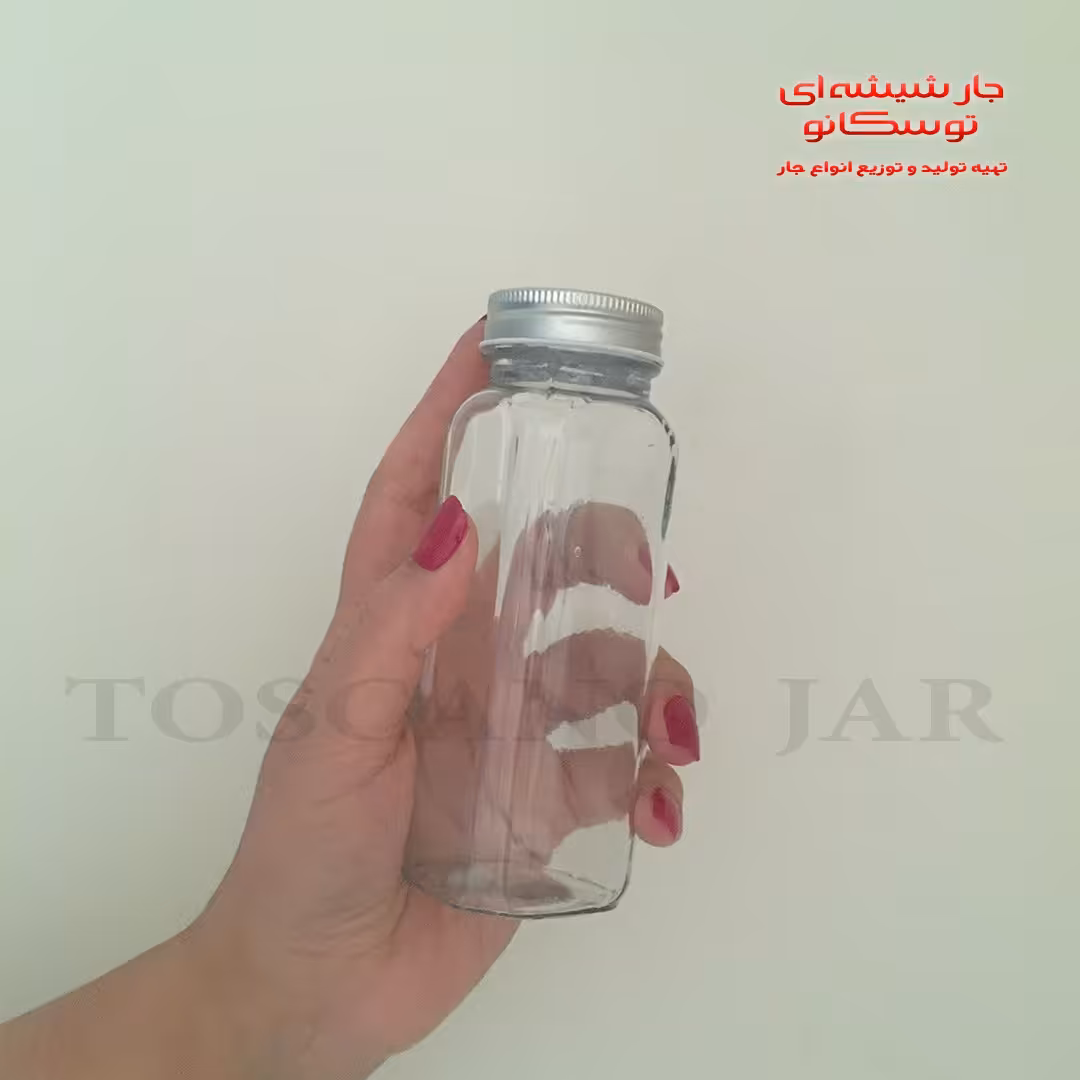 شیشه مکارتی چهارگوش با قطر 4 سانت سایز 1 
