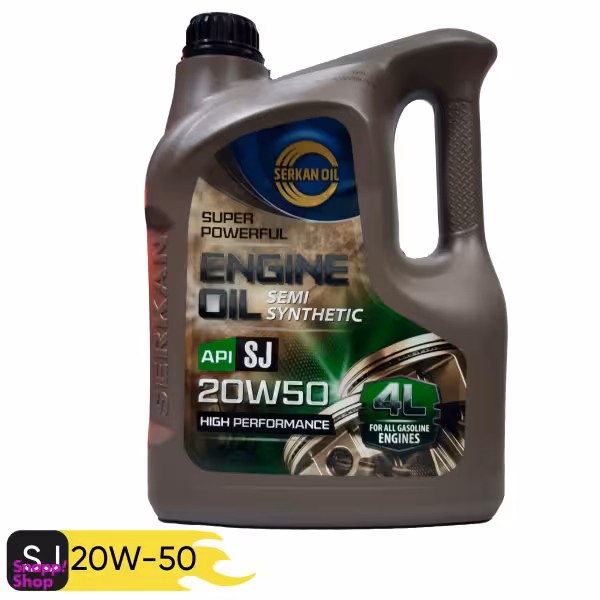 روغن موتور خودرو سرکان مدل 20w-50SJ حجم 4لیتر
