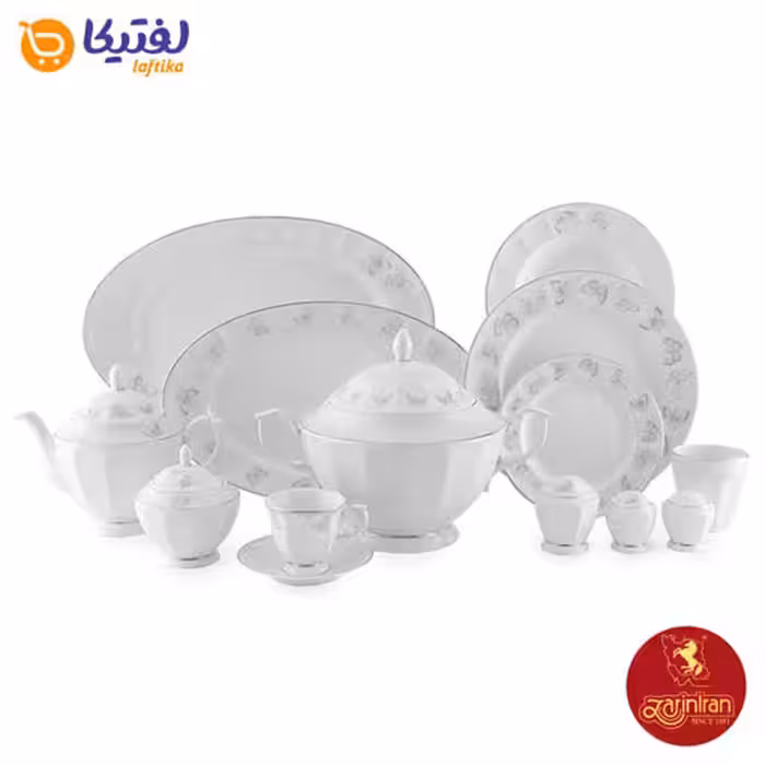 سرویس هوراند پلاتینی چینی زرین نئوکلاسیک 12 نفره 103 پارچه