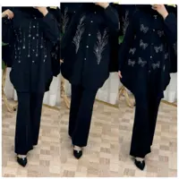 مانتو اسپرت زنانه نخی آیوا خنک ودرجه یک مدل نگین دار ویژه محرم