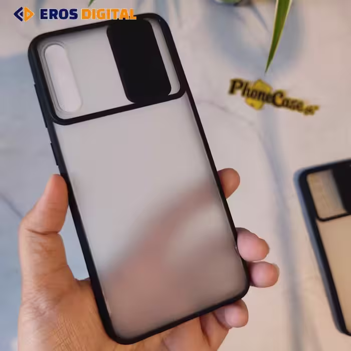 قاب سامسونگ Galaxy A50/A50s/A30s مدل محافظ لنز دار پشت مات - سورمه-ای