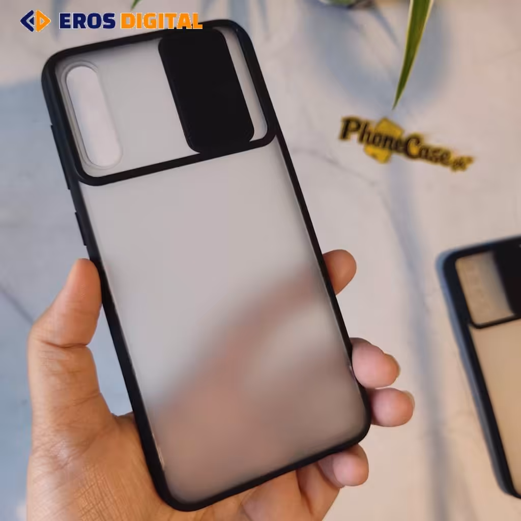 قاب سامسونگ Galaxy A50/A50s/A30s مدل محافظ لنز دار پشت مات - سورمه-ای