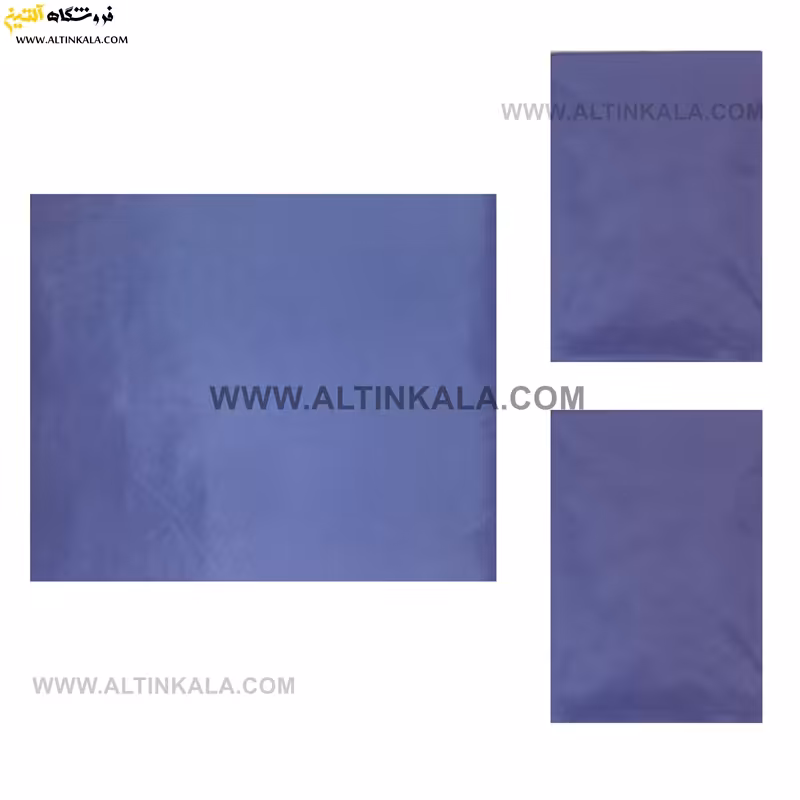 سرویس ملحفه کشدوز دونفره سه تکه 160×200 ساده رنگ آبی