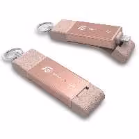 آدام المنتس فلش مموری لایتنینگ مدل iKlips DUO با ظرفیت 32 گیگابایت رزگلد - Hiapple.ir