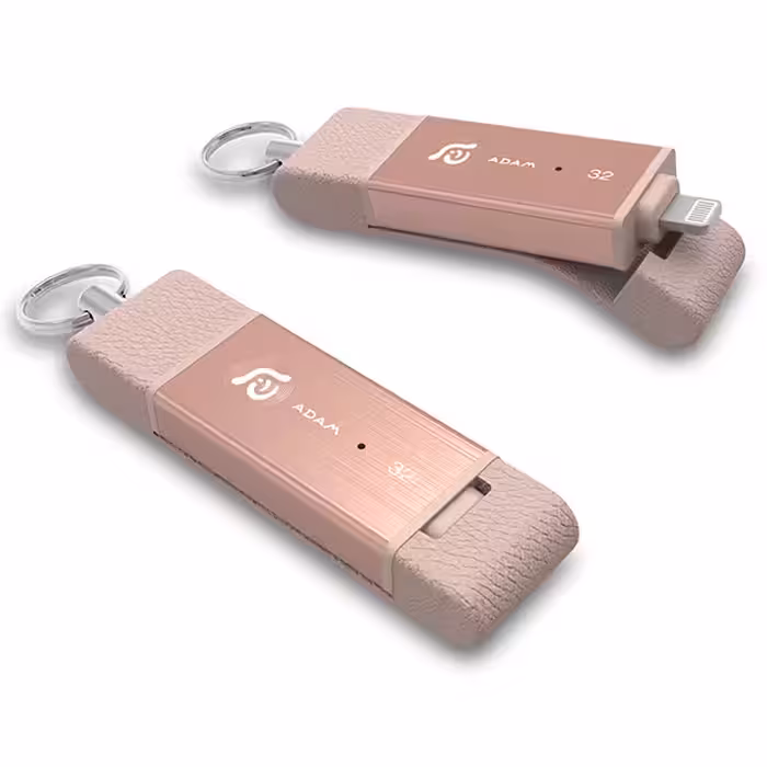 آدام المنتس فلش مموری لایتنینگ مدل iKlips DUO با ظرفیت 32 گیگابایت رزگلد - Hiapple.ir