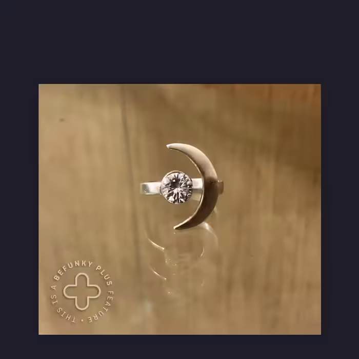 انگشتر ماه و نگین 