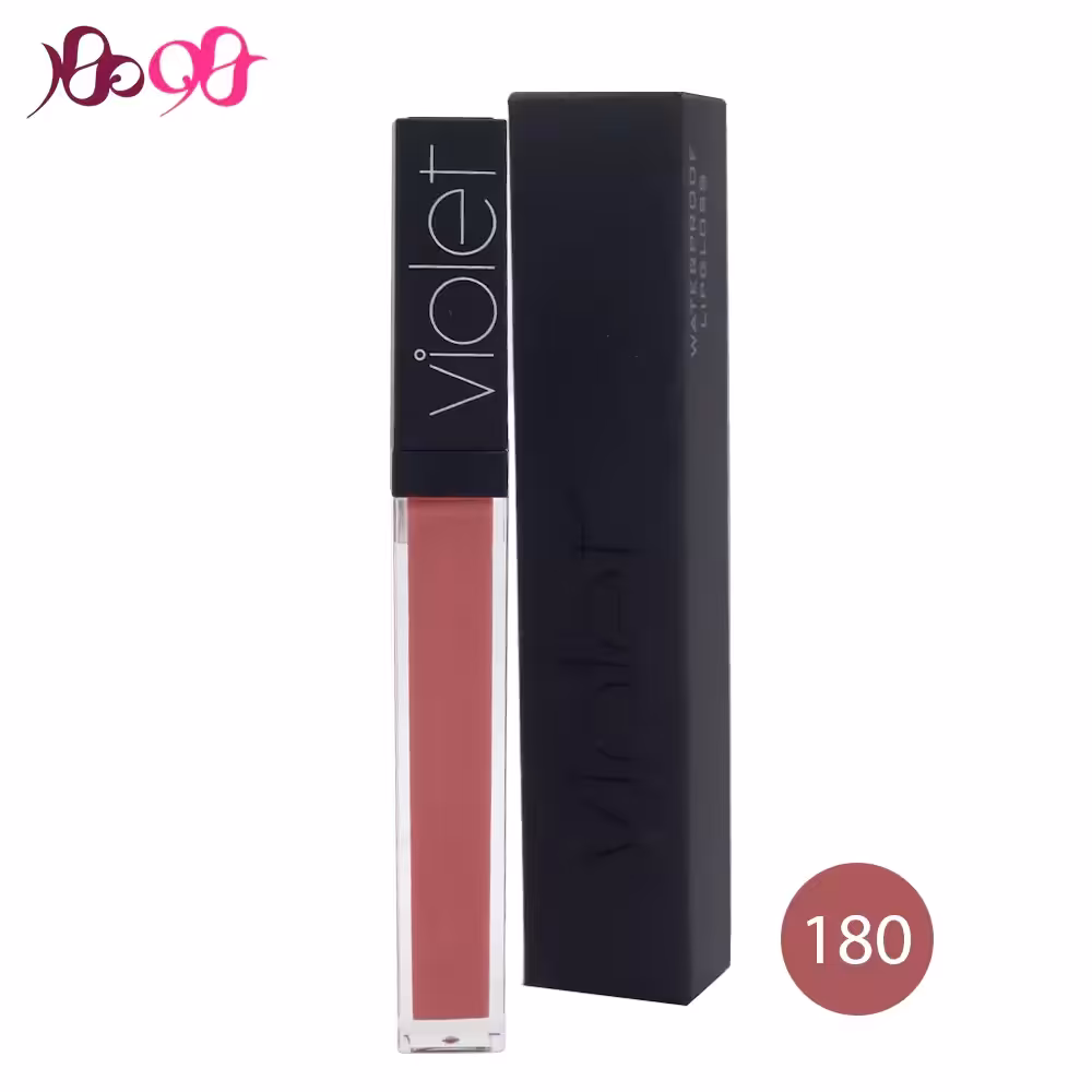 رژلب مایع  ضدآب 180 ویولت (لیپ گلاس)