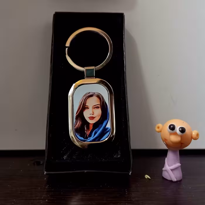 جاکلیدی جاسوییچی استیل وارداتی با عکس و متن دلخواه شما