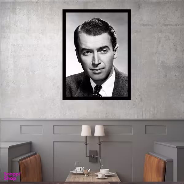 تابلو بکلیت طرح مشاهیر سینمای جهان جیمز استوارت مدل قاب شاسی B-S9669