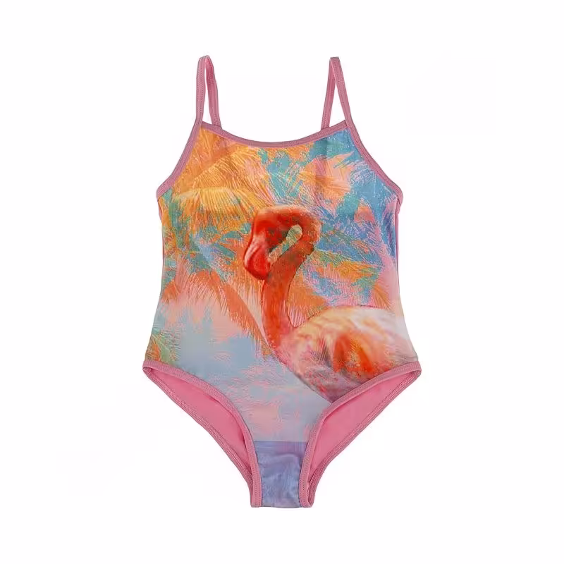 مایو شنا بچه گانه دخترانه یک تکه IS مدل KIABI 02  چند رنگ- 4 تا 5 سال