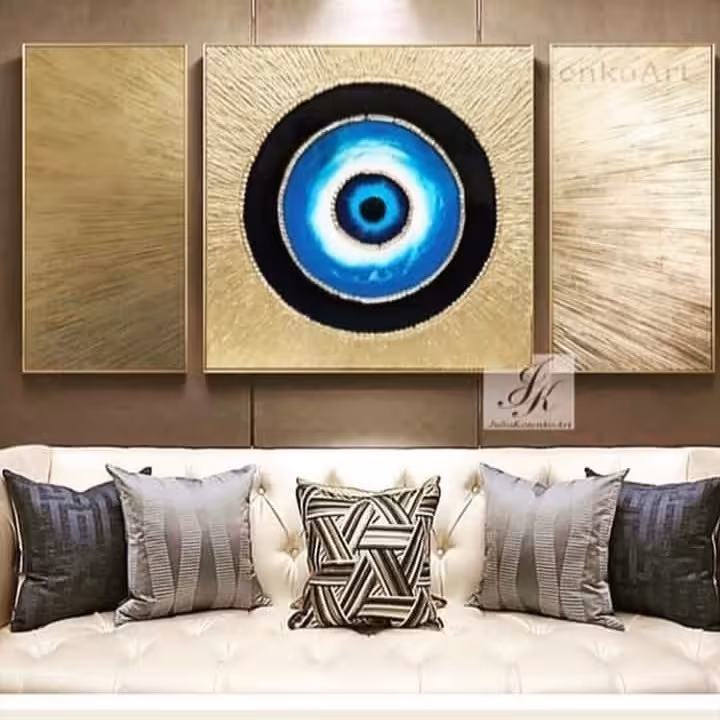 تابلو  3 تکه چشم نظر