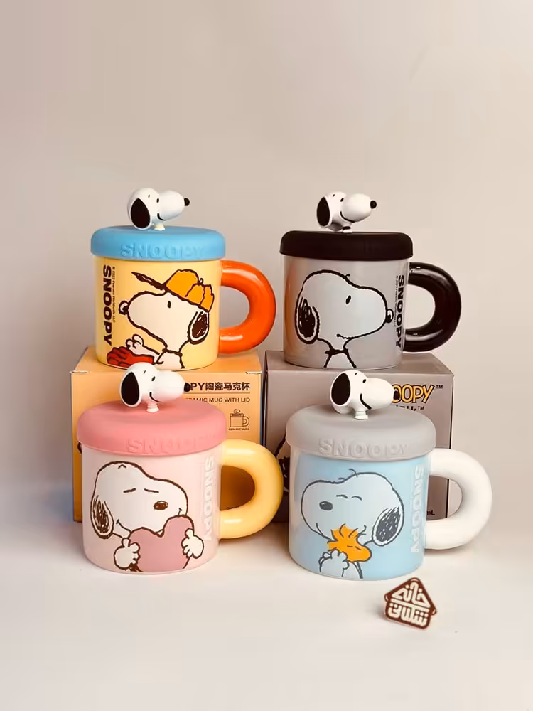 ماگ اسنوپی درب سیلیکونی کد002094