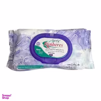 دستمال مرطوب پنبه ریز (Panberes) کد 001بسته 60 عددی