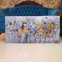 تابلو گل مدرن ابعاد 60 در 120 زمان آماده سازی 30 روز 