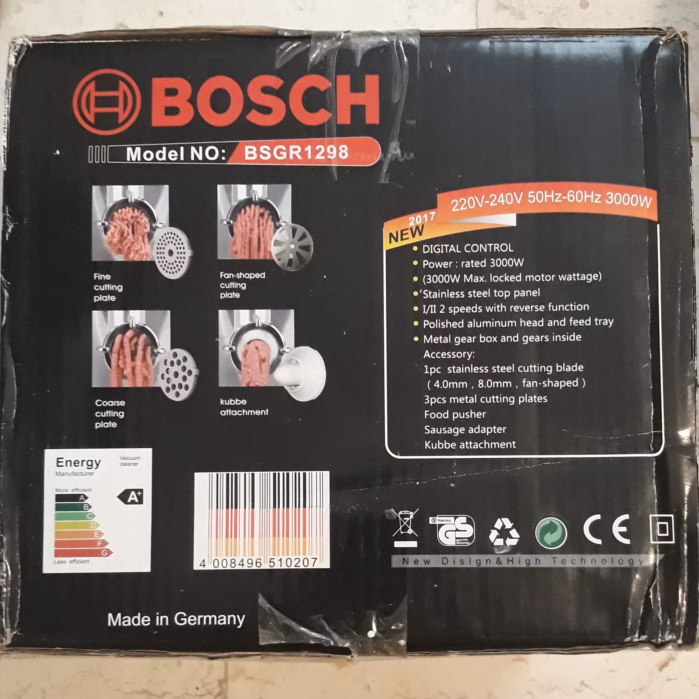 چرخ گوشت دیجیتال بوش مدل BSGR-1298  اصل آلمان