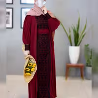 مانتوعبایی ماتینا زرشکی