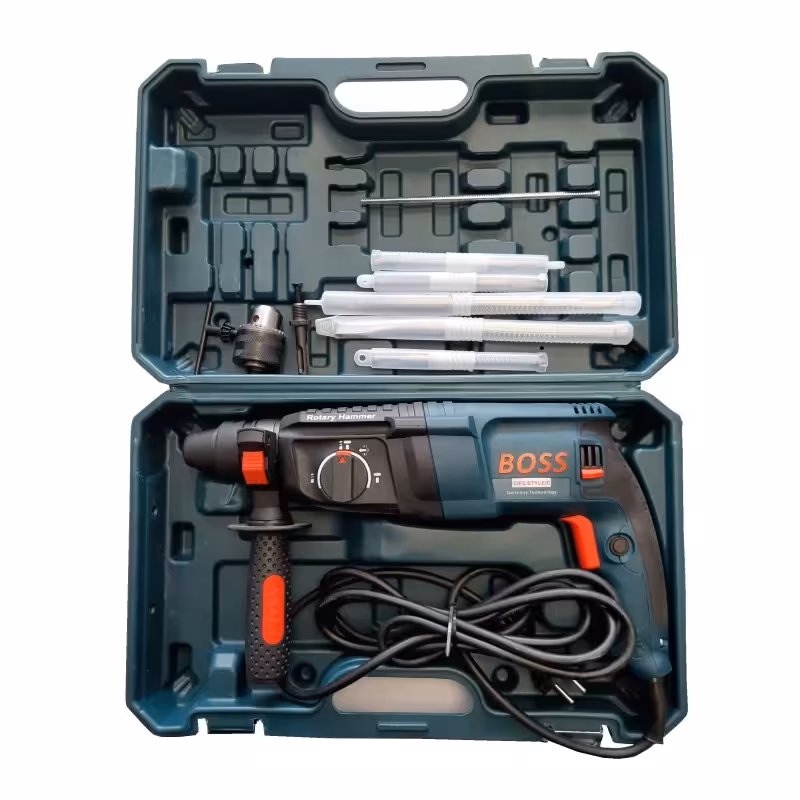 دریل بتن کن سه کاره BOSS باس  3کیلویی مدل  BS26SRE (دریل چکشی و تخریب )