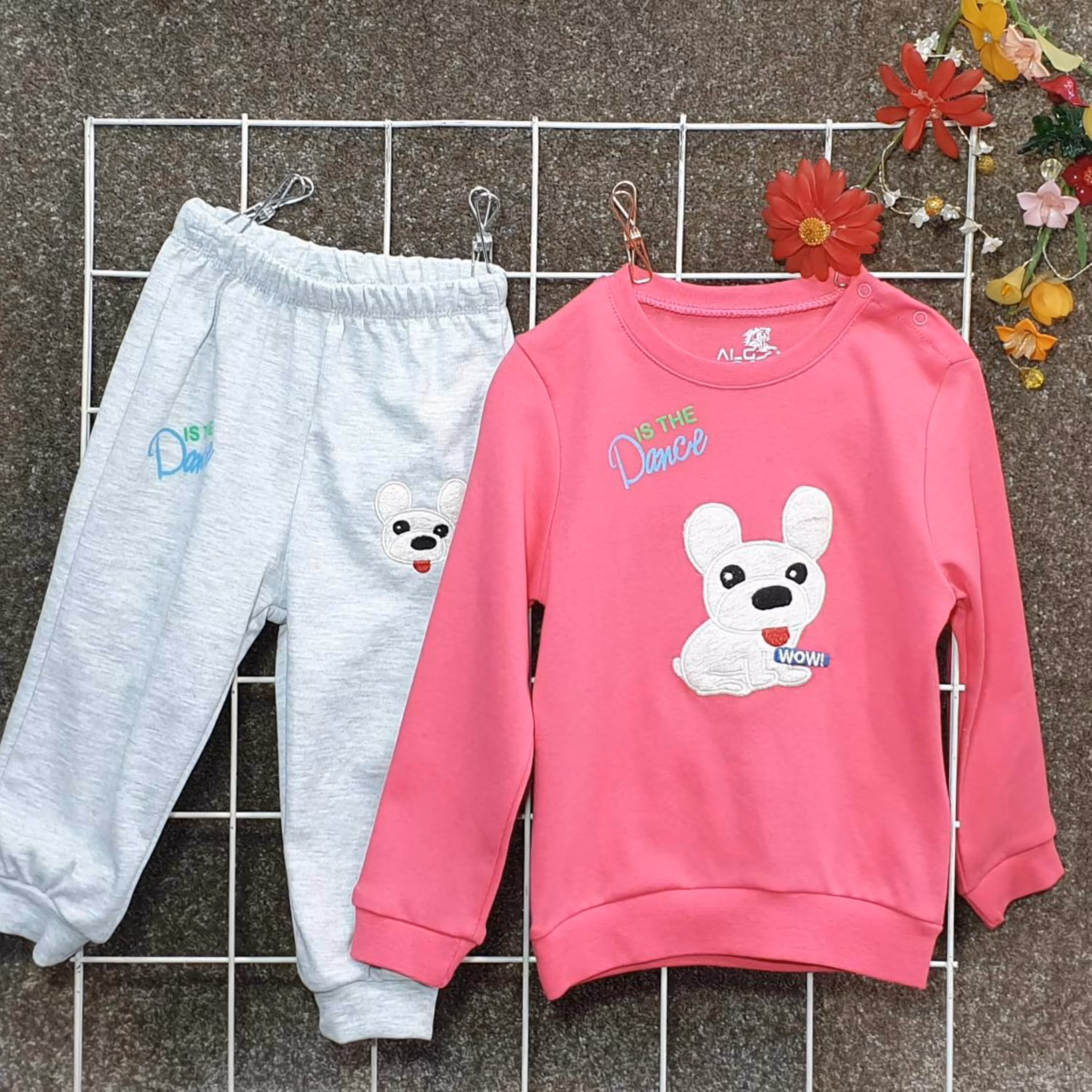 ست دو تیکه نخ پنبه کشی وارداتی مناسب 3ماه تا 2سال