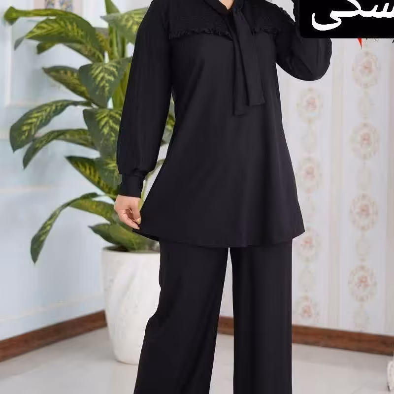 تونیک زنانه  شلوار زنانه رو گیپور ویژه محرم