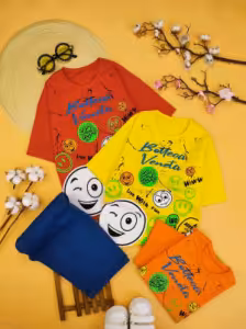 تیشرت وشلوارک لی کاغذی پسرانه استیکر wow