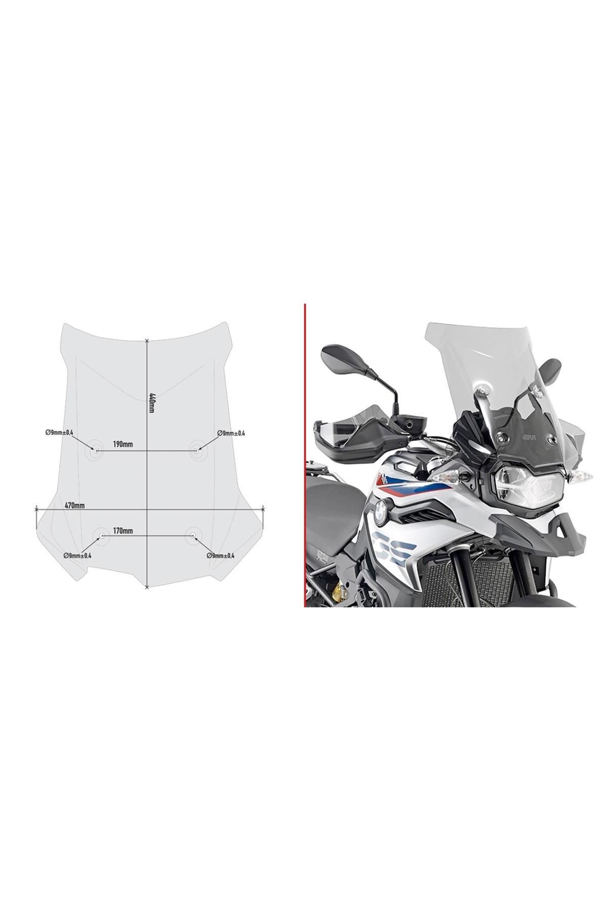 شیشه جلو موتورسیکلت D5127S BMW F 750 GS 850 ​​GS 18 19 پوشش باد Givi