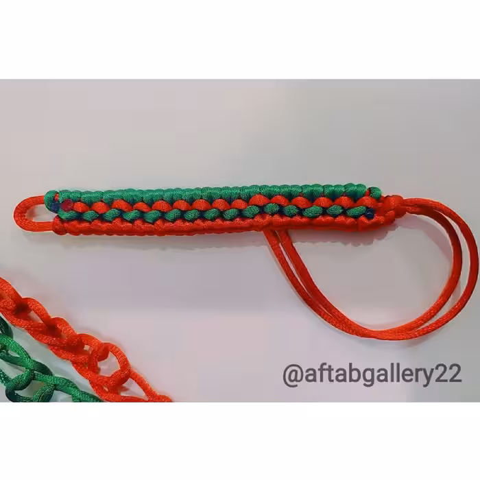 دستبند دوستی بافت مکرومه دو رو 