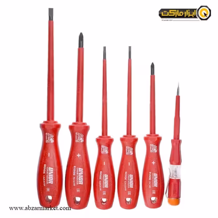 ست پیچ گوشتی عایق برق فشار قوی یونیور 6 عددی مدل 603CS6ATVD