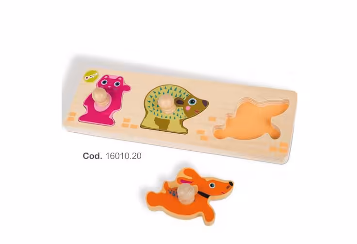 پازل چوبی کودک طرح جوجه تیغی oops مدل 1601020