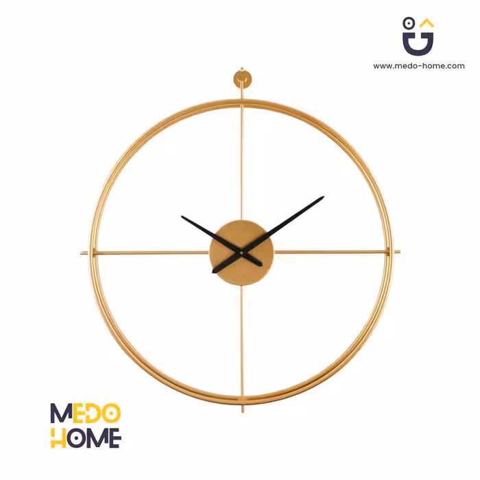 ساعت دیواری فلزی BERLIN رنگ طلایی