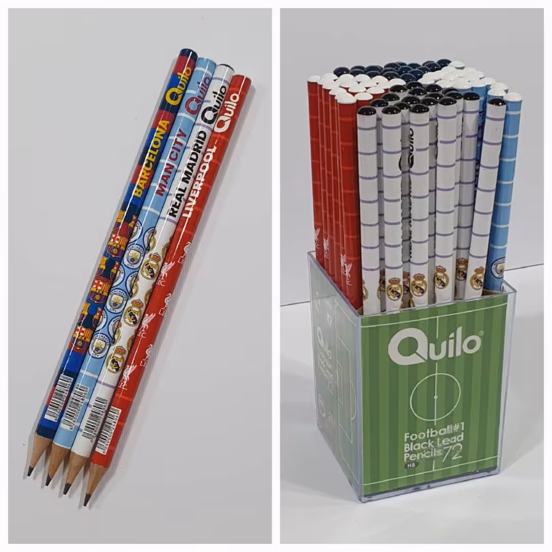 مداد مشکی گرد کوییلو مدل طرح فوتبالی