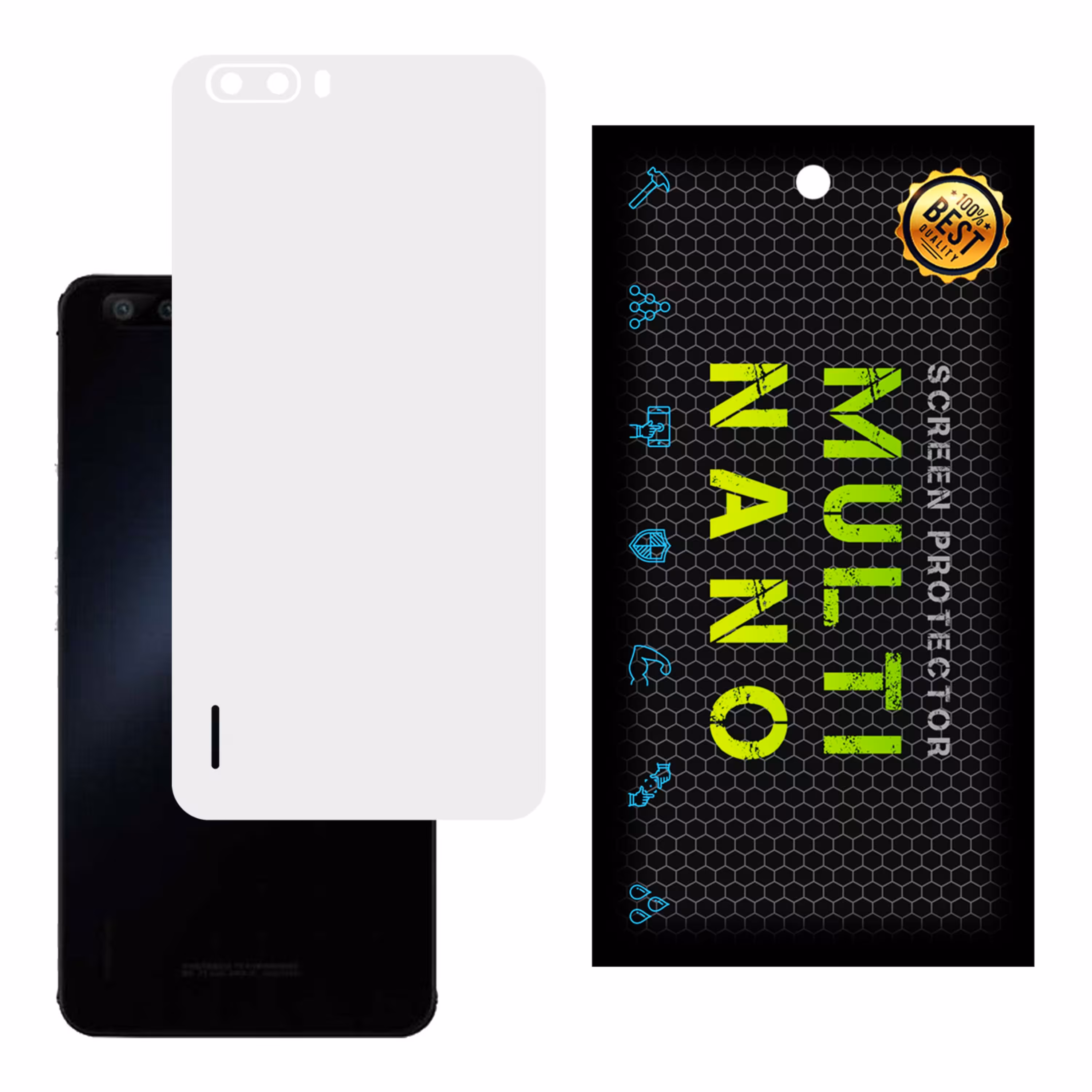 برچسب پوششی MultiNano مدل X-F1M- White برای پشت موبایل هواوی Honor 6 Plus