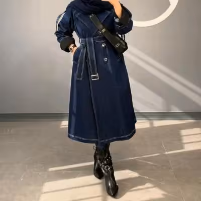مانتو اسپرت زنانه جین مدل مانتو جین بلند صوفیا