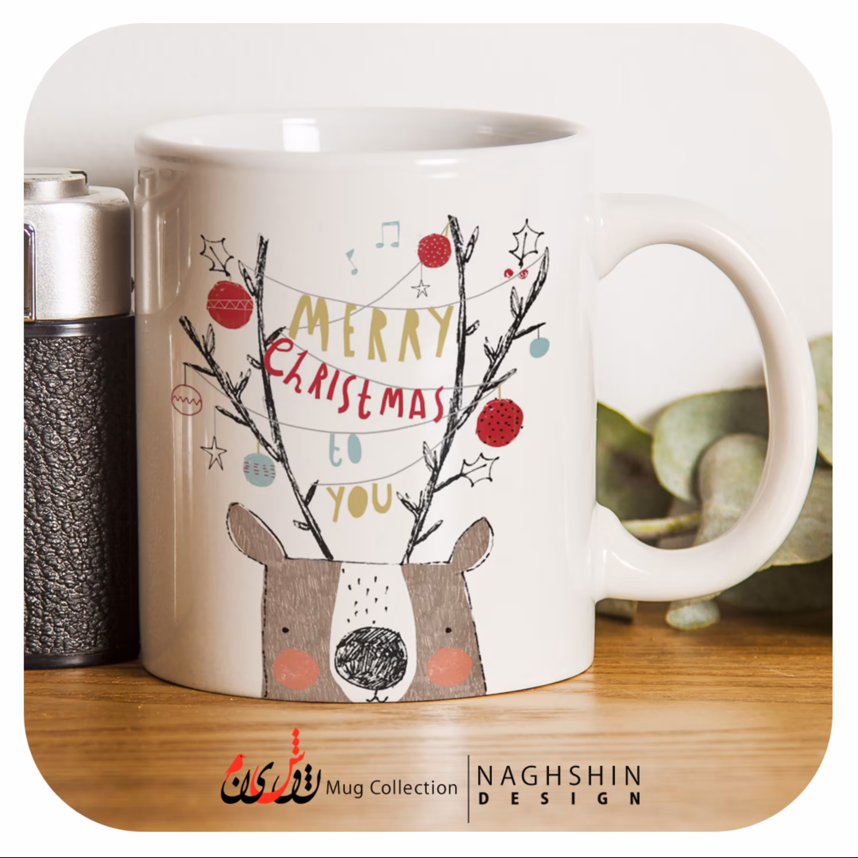 ماگ سرامیکی طرح کریسمس 27  Merry Christmas- چاپ سابلیمیشن - کیفیت و چاپ عالی